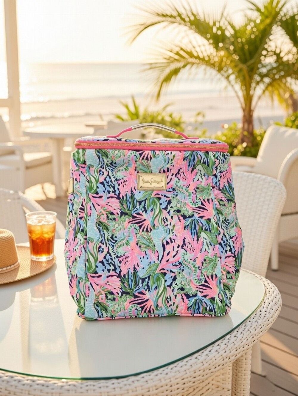 Lilly Pulitzer Insulated Wine Carrier Cooler Bag -